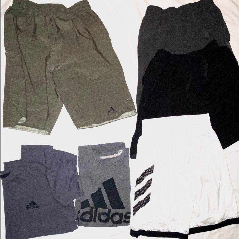 Adidas shorts and shirt bundle